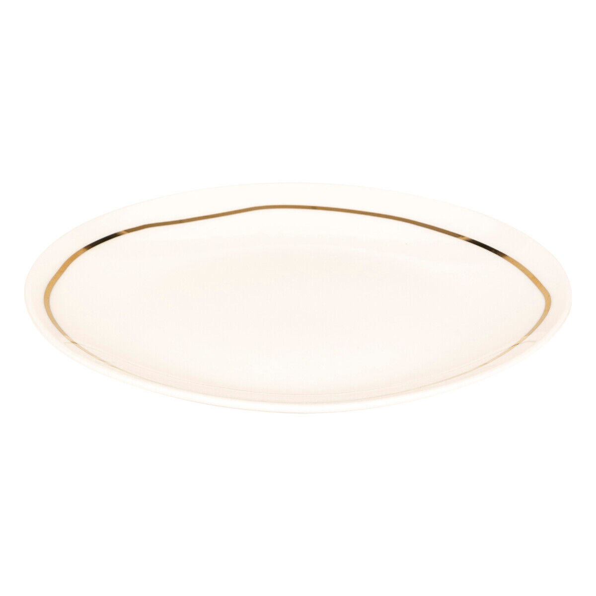 Prato de sobremesa SELENA branco em porcelana 18cm, , large
