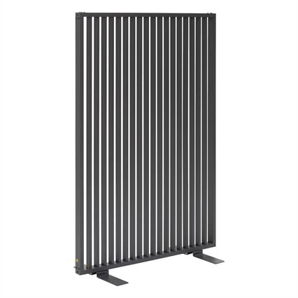 Mampara de privacidad aluminio gris oscuro ZUPTA, , large
