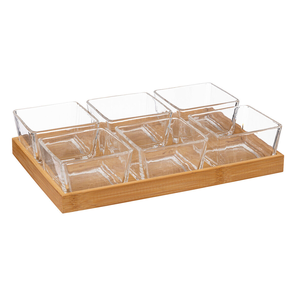 Conjunto de 7 peças para aperitivos com tabuleiro, , large