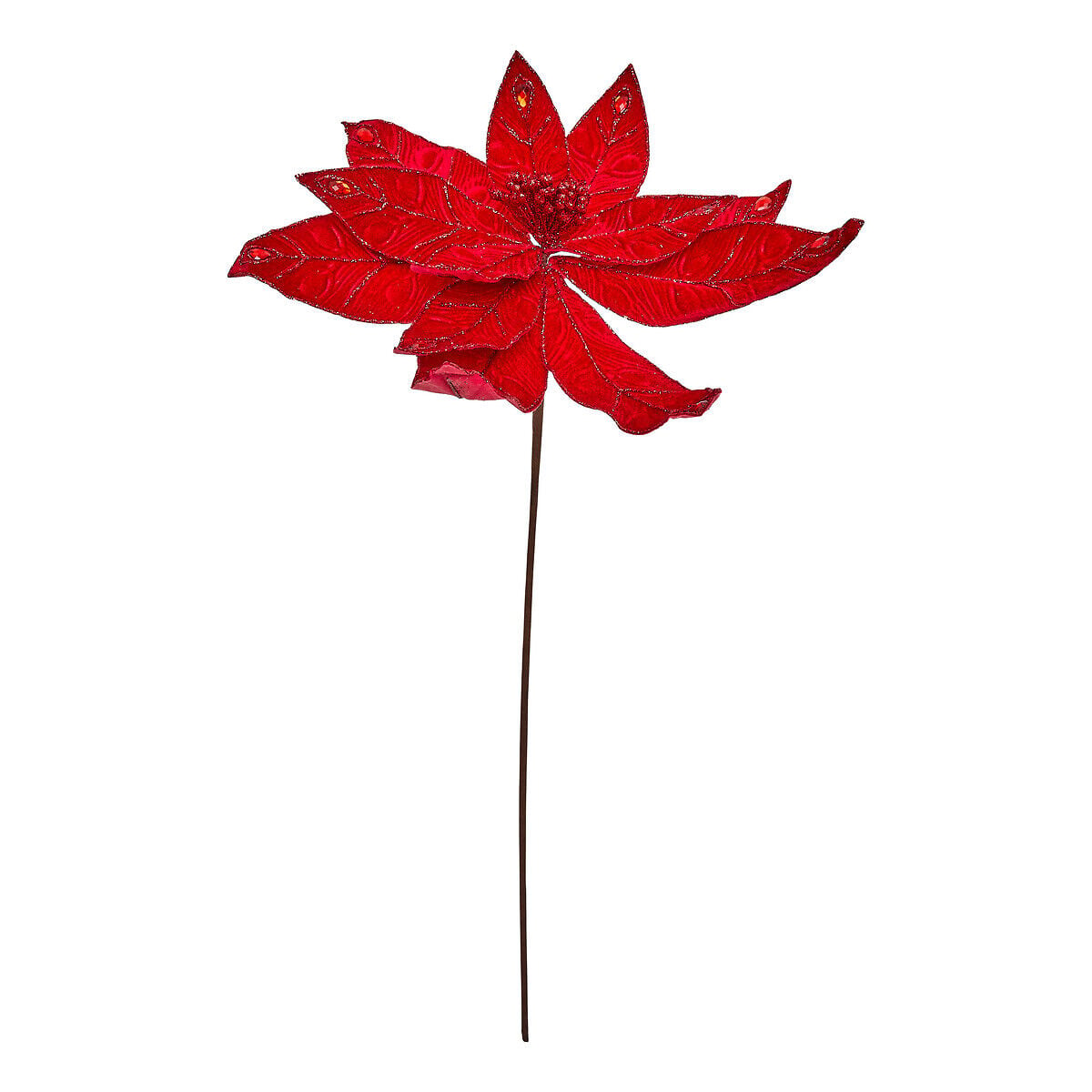 Haste poinsettia vermelho 75cm, , large