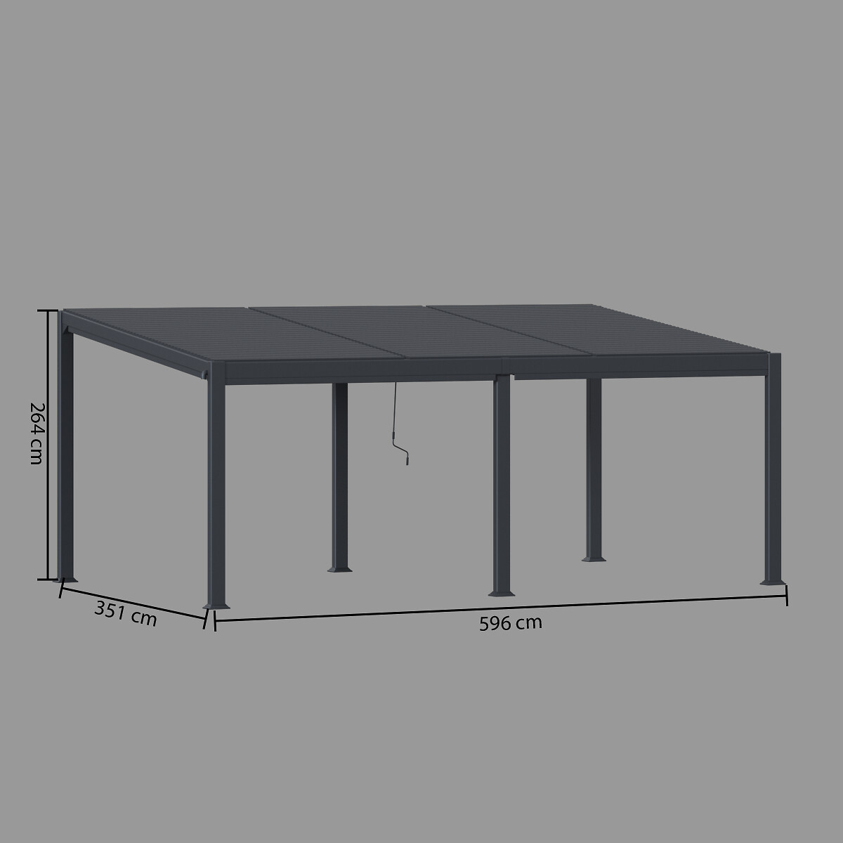 Pérgola AVILA Gris Grafito 3.5x6M