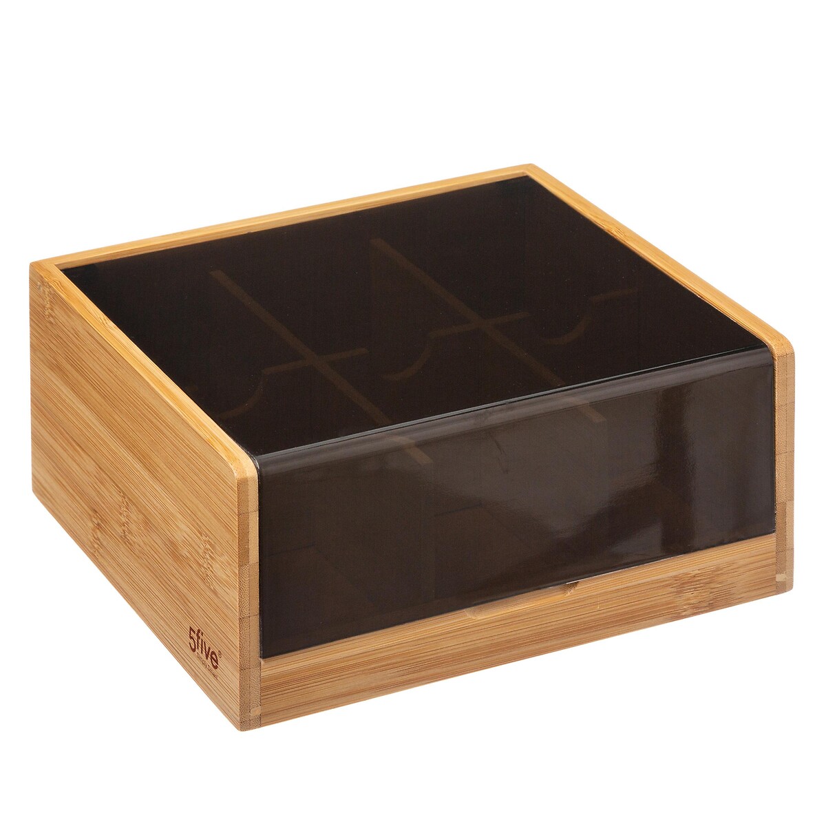 Organizador De T&eacute; Bamb&uacute; 6 Compartimentos