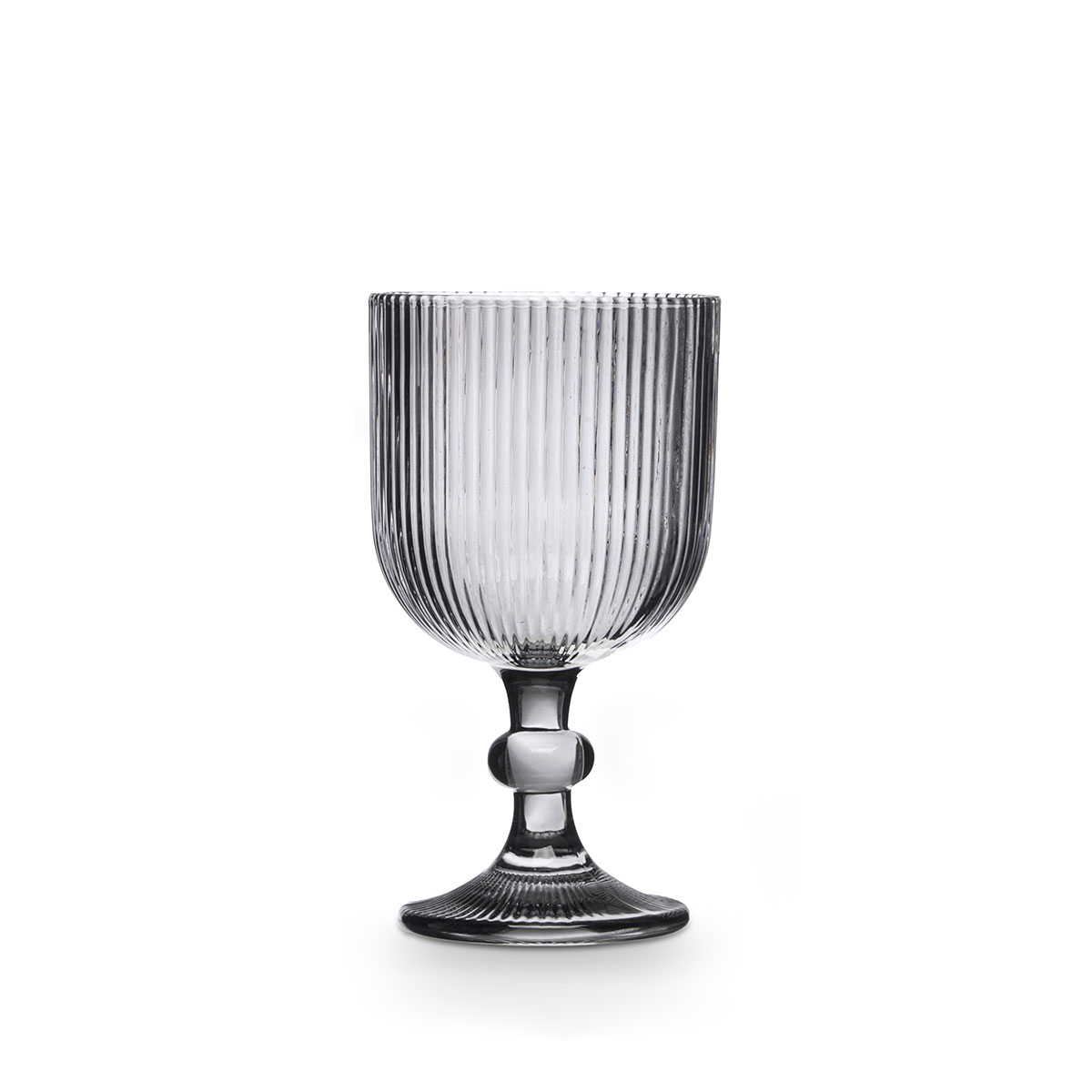 Copa De Agua Rayas Gris De Vidrio 37cl