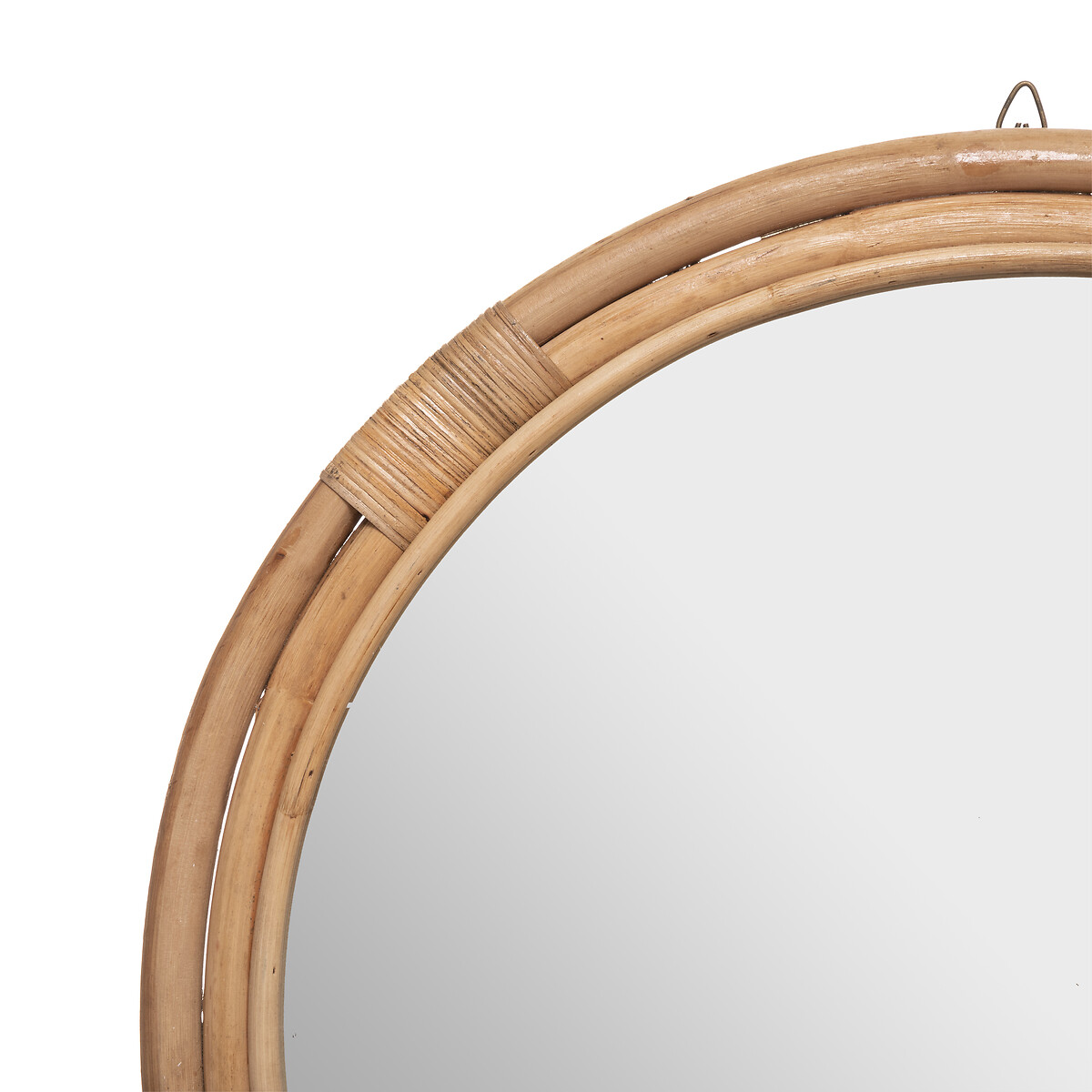 Espejo De Pared Farah Rat&aacute;n Beige 60Cm