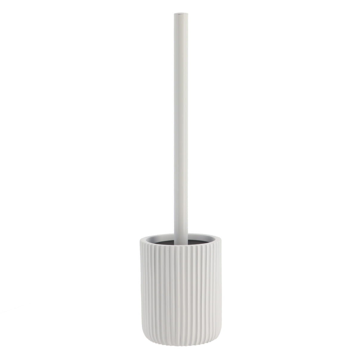 Cepillo WC  Blanco Estriado