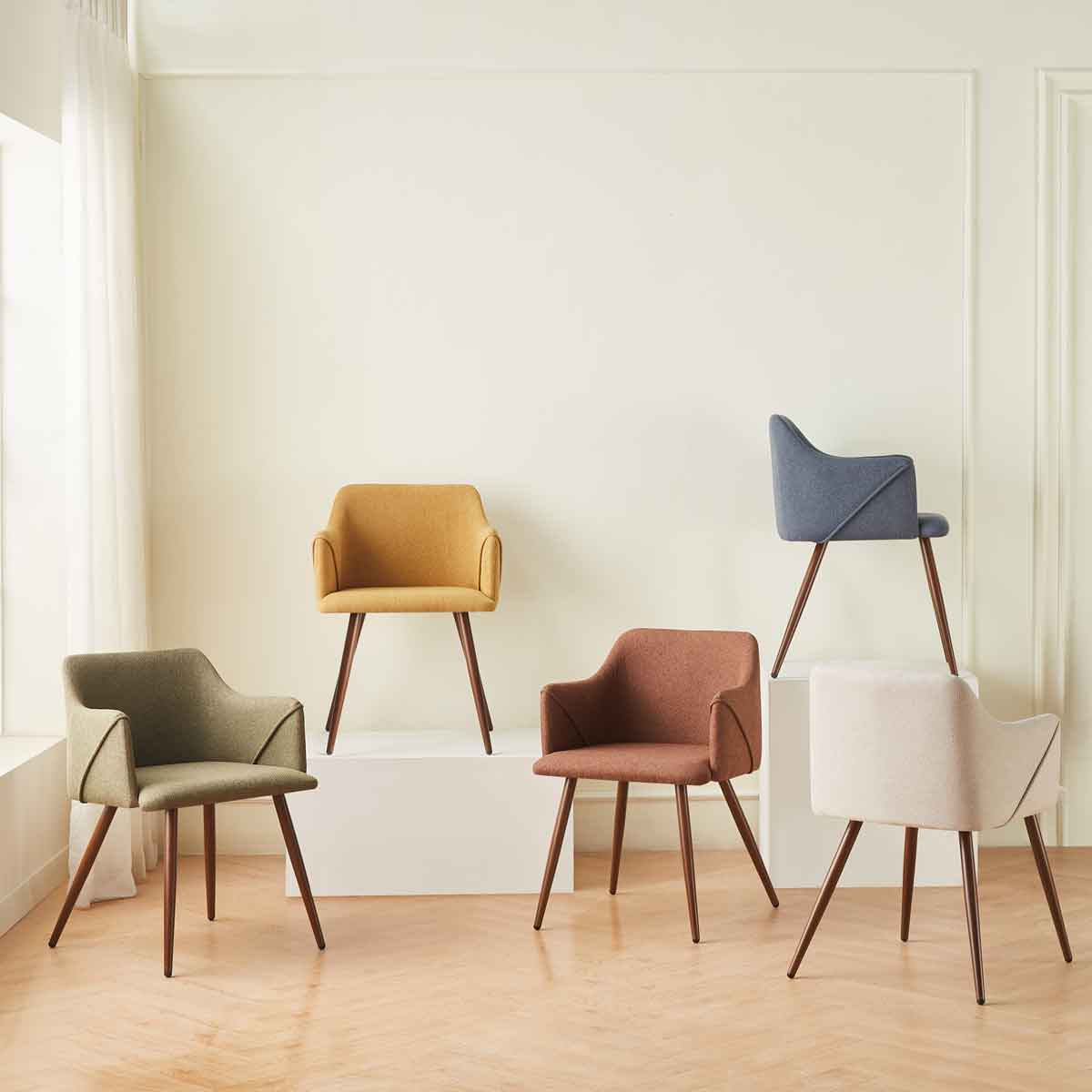 Sillón ALDRIDGE de tejido terracota