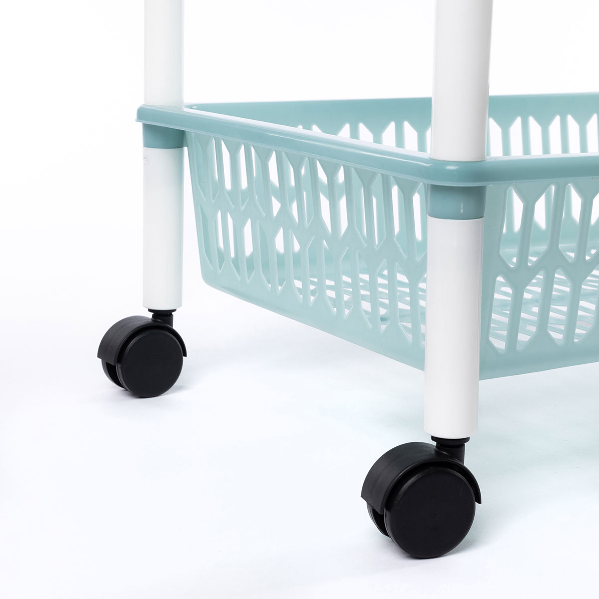 Carrito auxiliar con 3 cestas azul