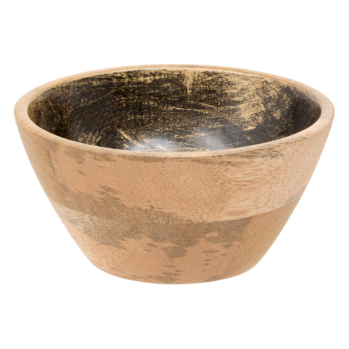 Cuenco AVA negro de madera mango 12cm
