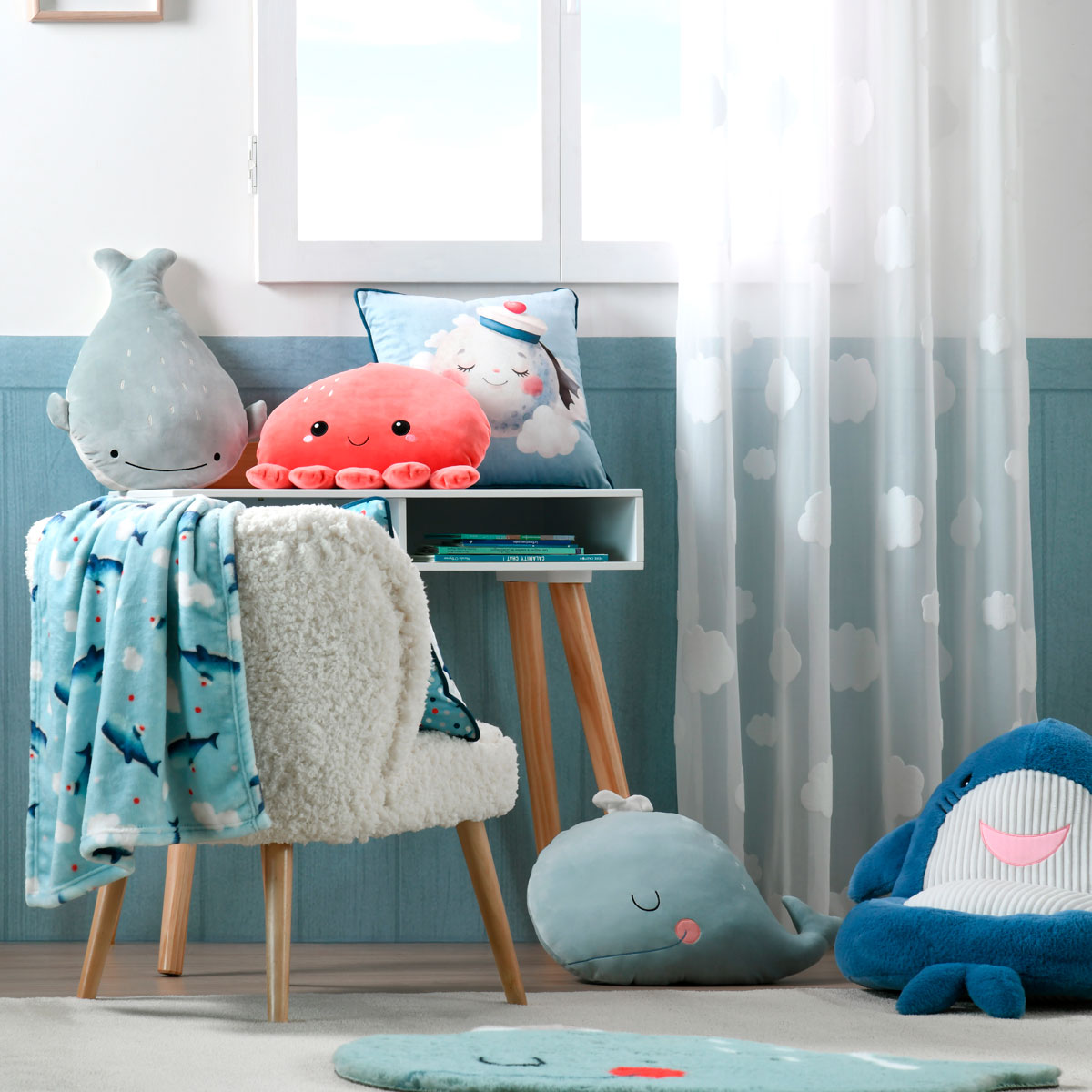 Peluche pulpo MOBY 37 cm