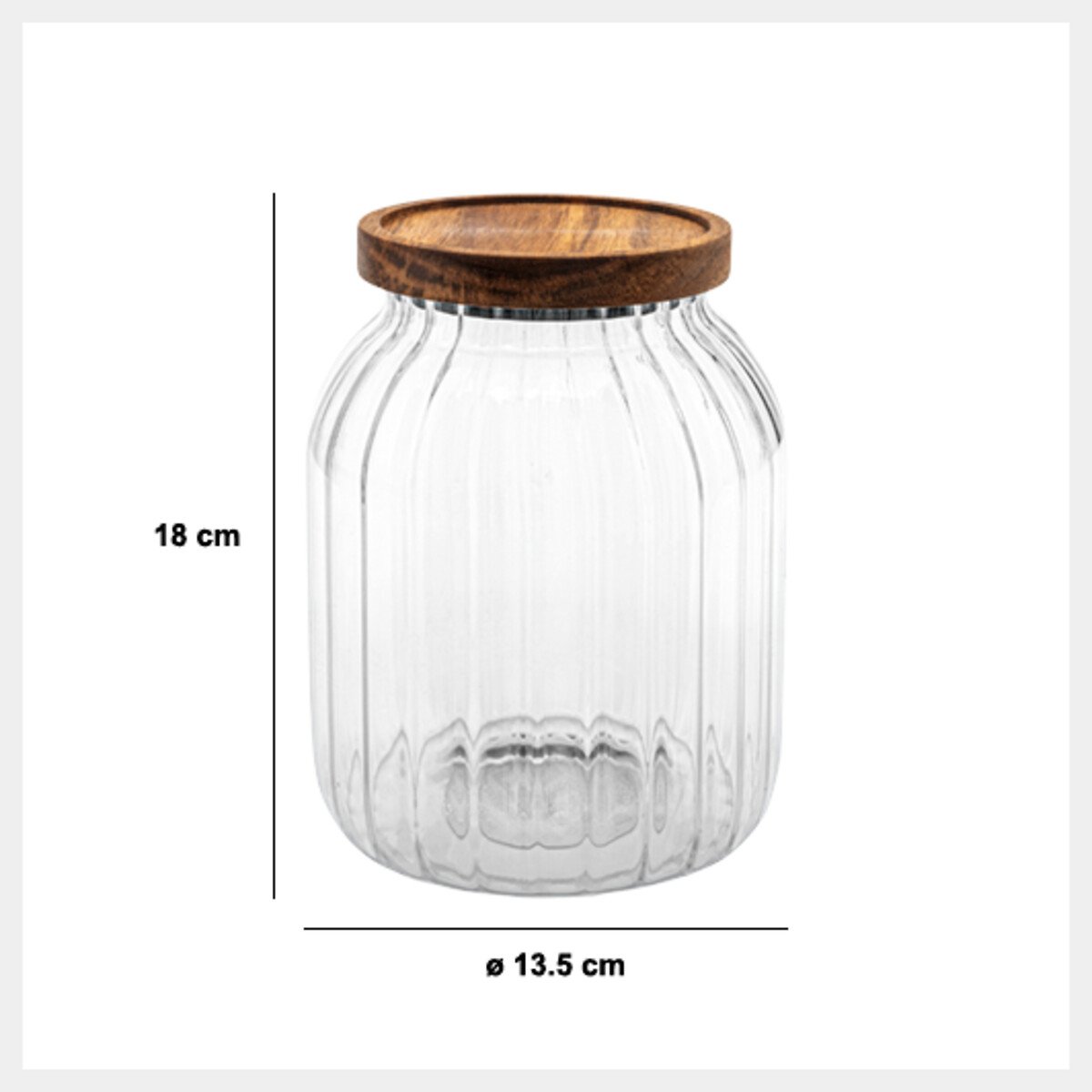 Tarro HARMONY con tapa madera acacia 2L