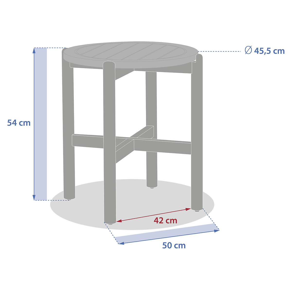 Mesa auxiliar DEONA 50cm