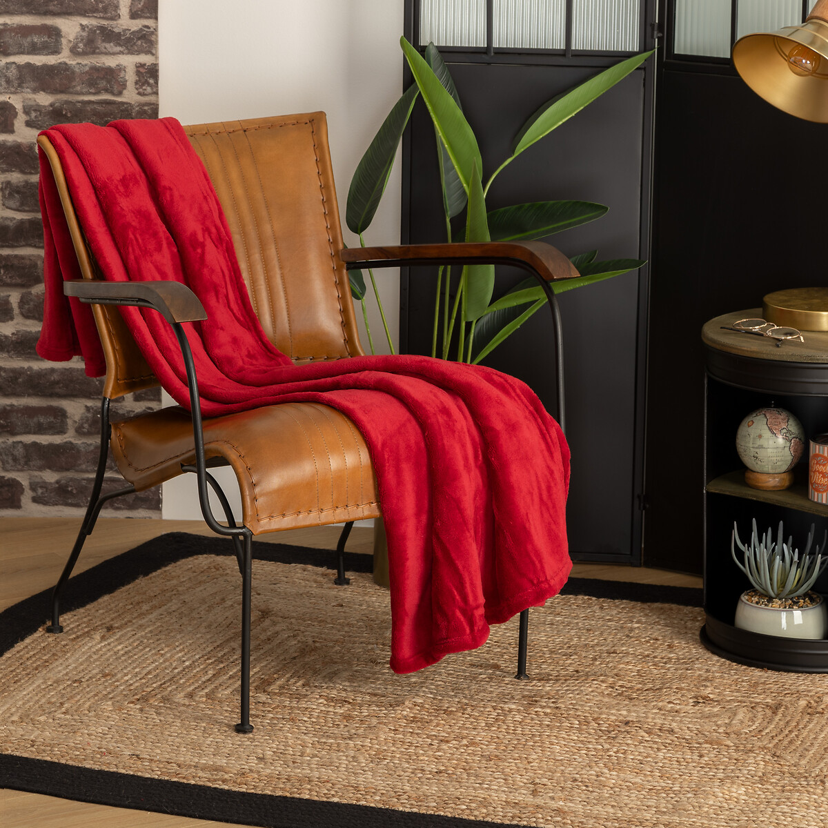 Manta Microfibra Roja 125x150Cm