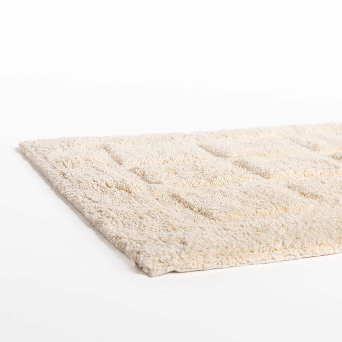 Alfombra wc EVIE beige de algod&oacute;n 50x80cm