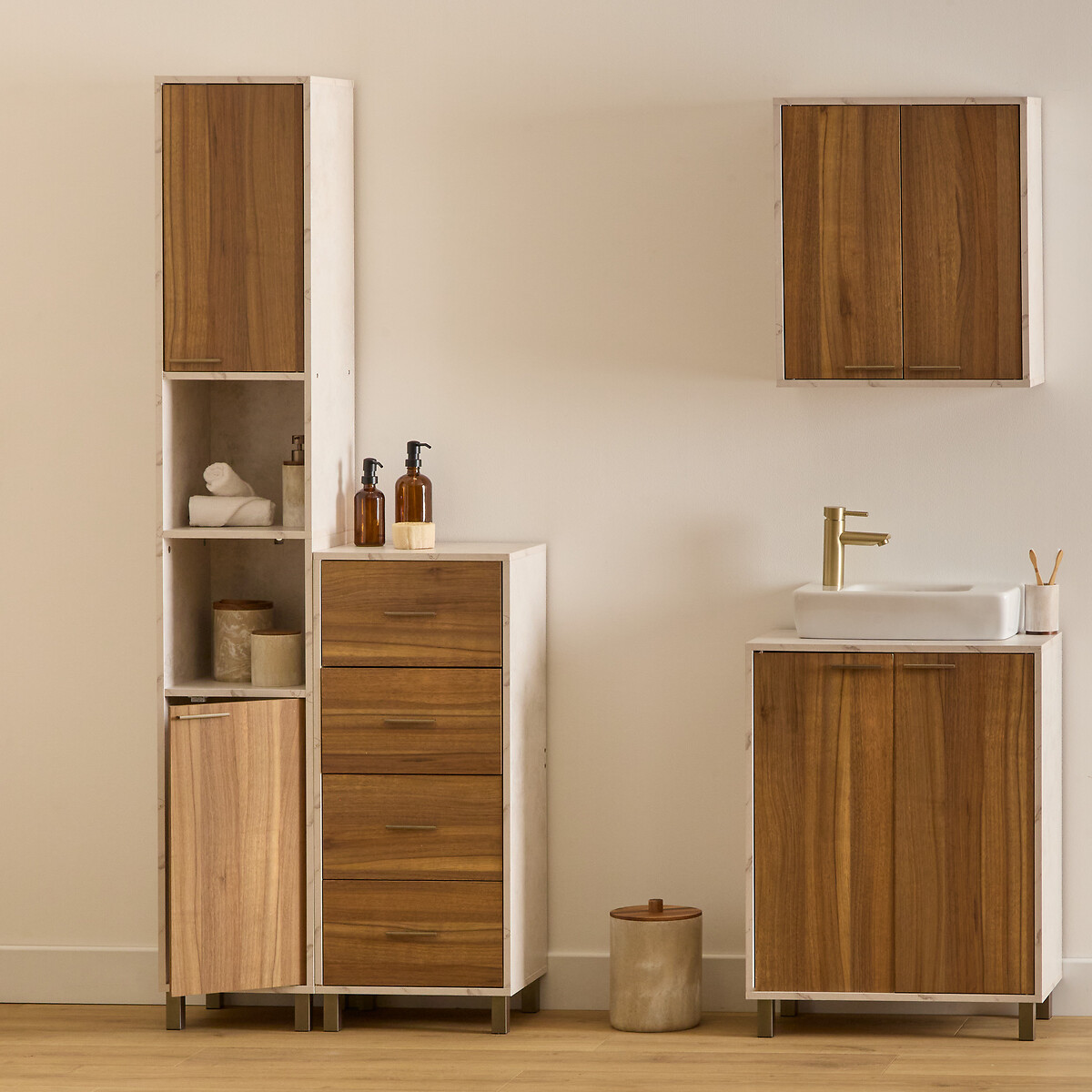 Mueble alto WC COME marr&oacute;n
