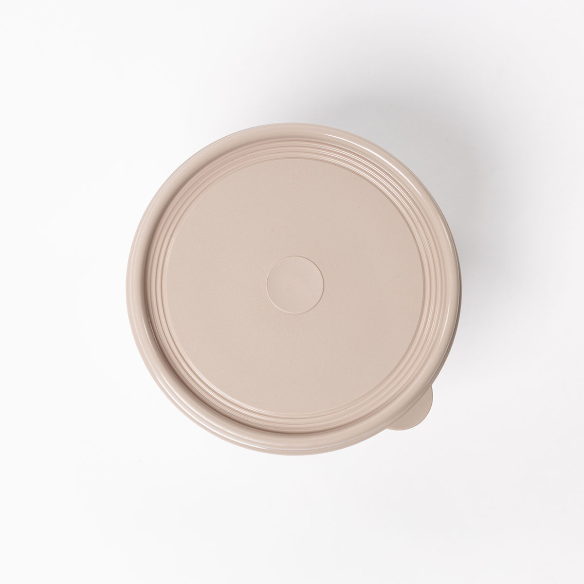 Caja herm&eacute;tica redonda beige 1,4L