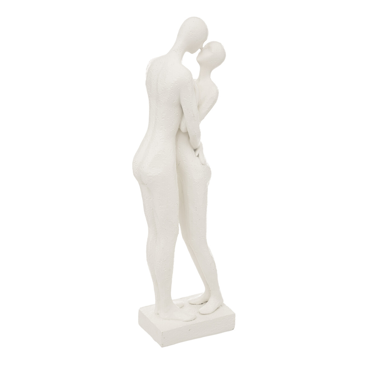 Estatua Pareja Resina Blanca 10x7x33Cm