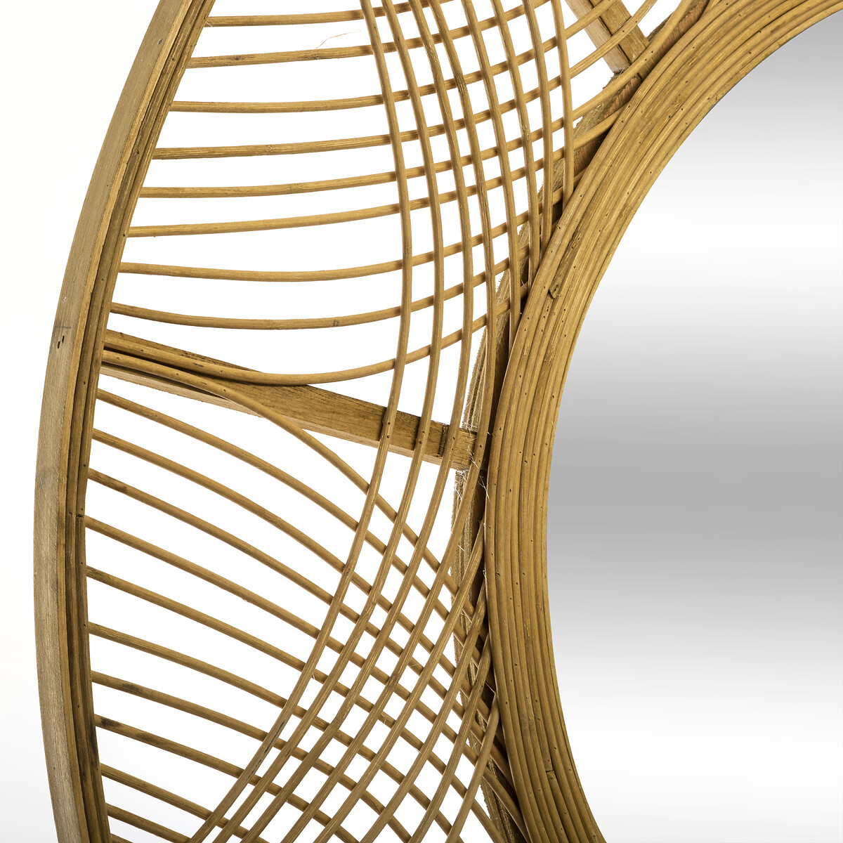 Espejo De Pared Ina De Bambú 89x1.8Cm