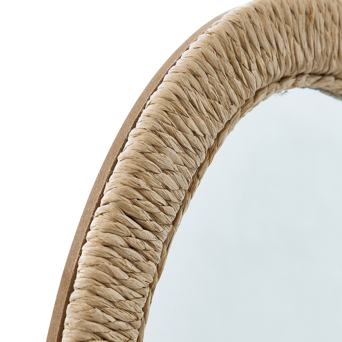 Espejo de pared TILIA marr&oacute;n de cuerda