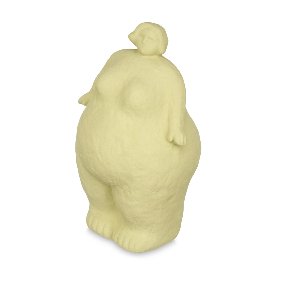 Figura forma de mujer de cer&aacute;mica verde 25cm