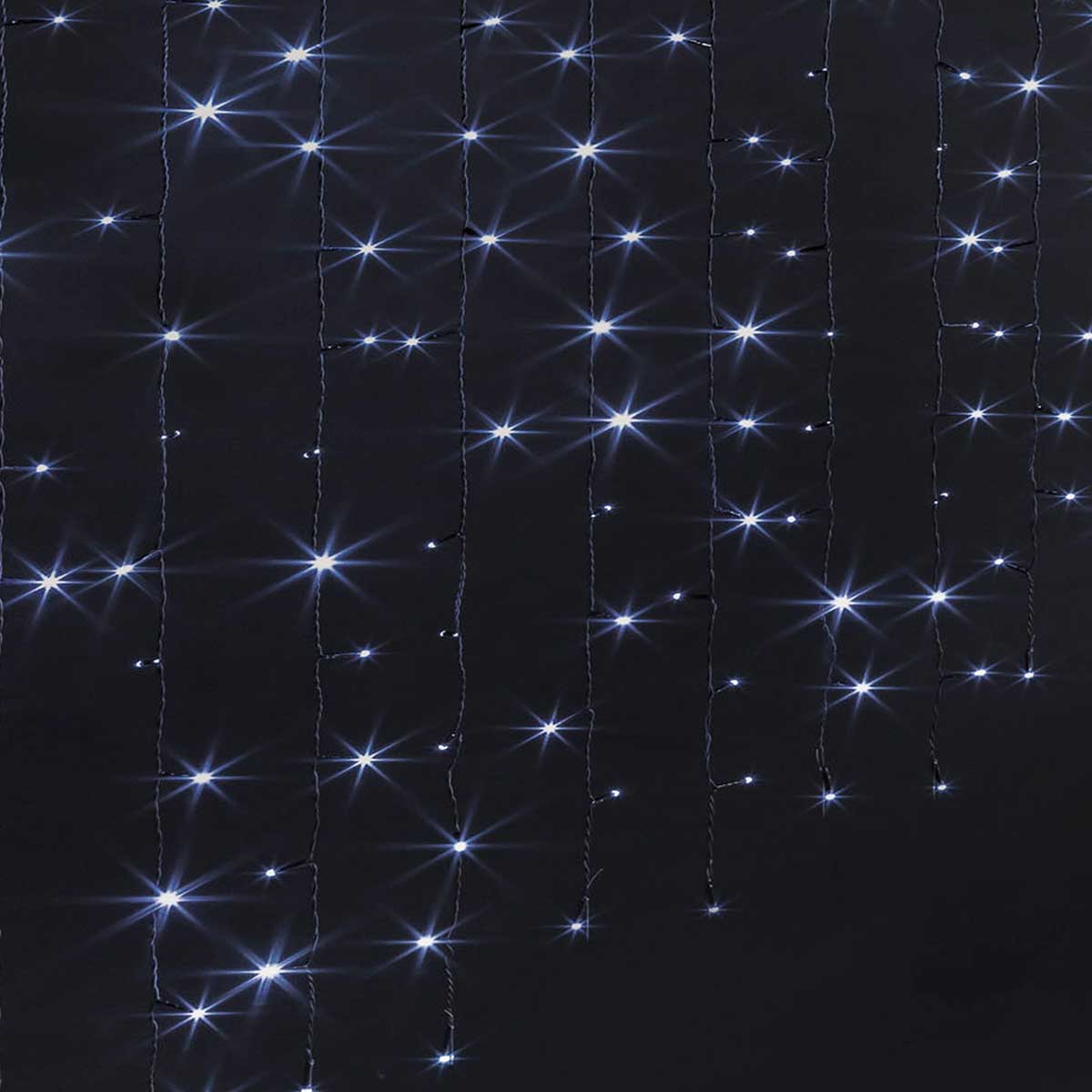 Cortina Luminosa De Natal Branco Frio 300 LEDs