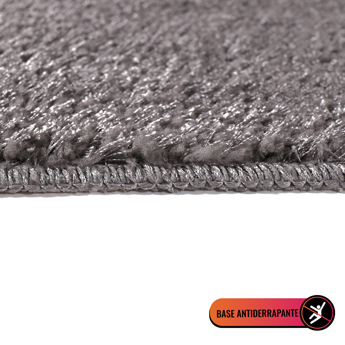 Alfombra De Ba&ntilde;o Tufting Gris 120x160Cm