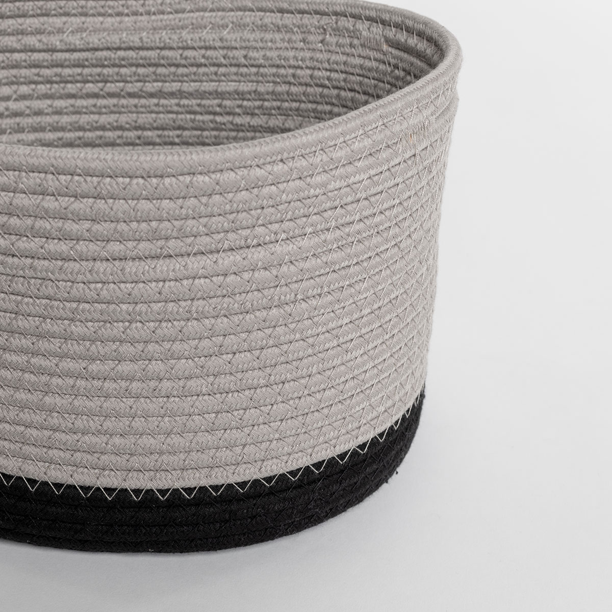 Cesta wc beige de algod&oacute;n 28x22cm