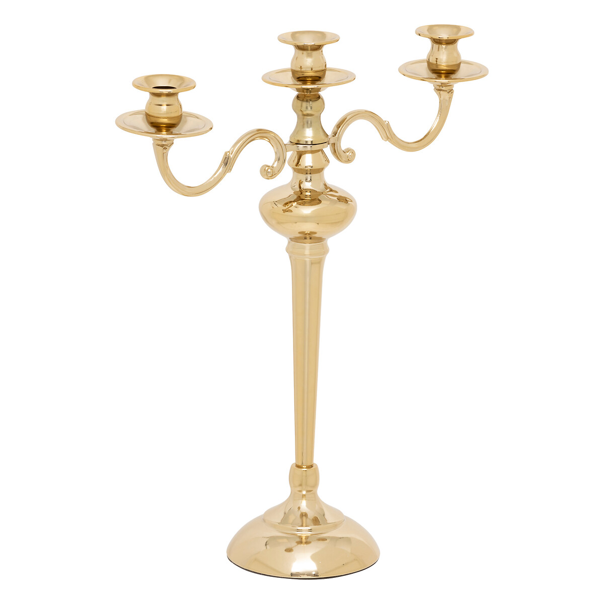 Candelabro para 3 velas dorado 50cm