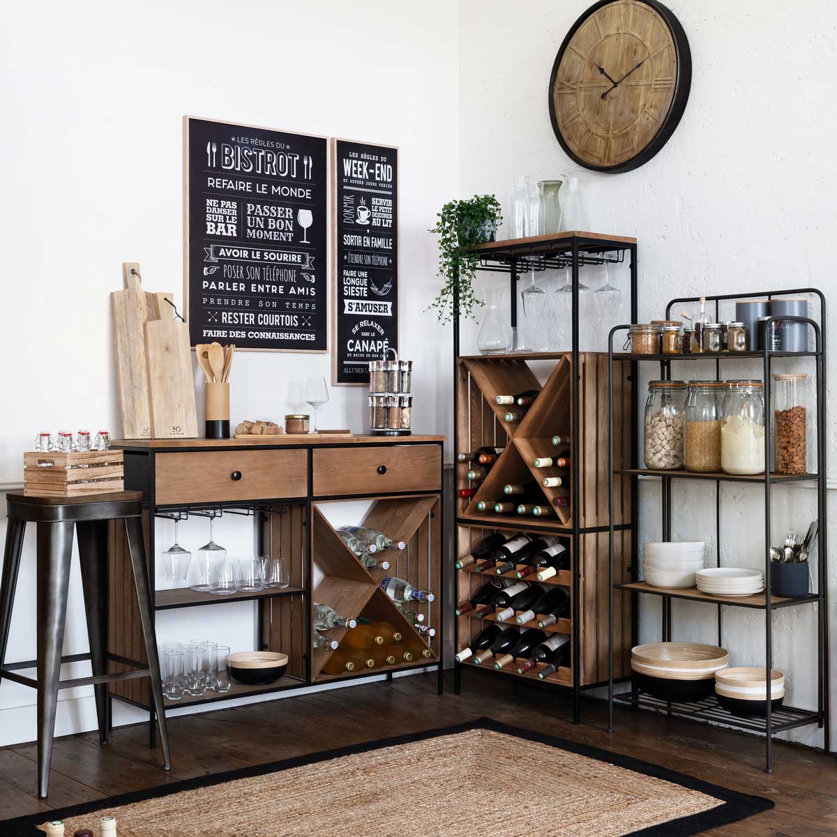 Mueble De Bar Bakos Con Botellero 160cm