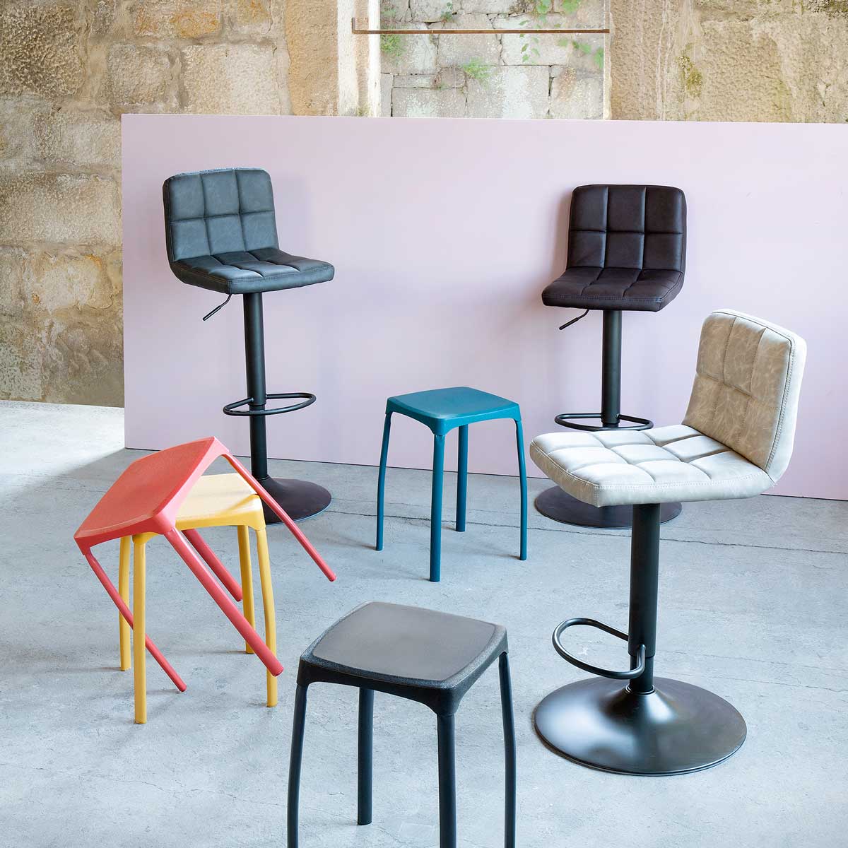 Taburete De Bar Delek Marrón 102x50Cm