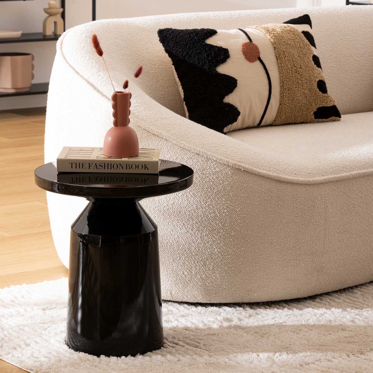 Mesa Auxiliar De Metal Negra Sita