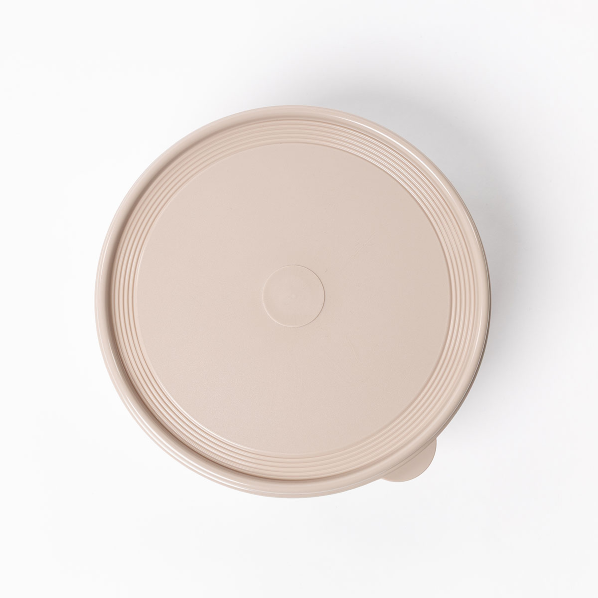 Caja herm&eacute;tica redonda beige 2,8L