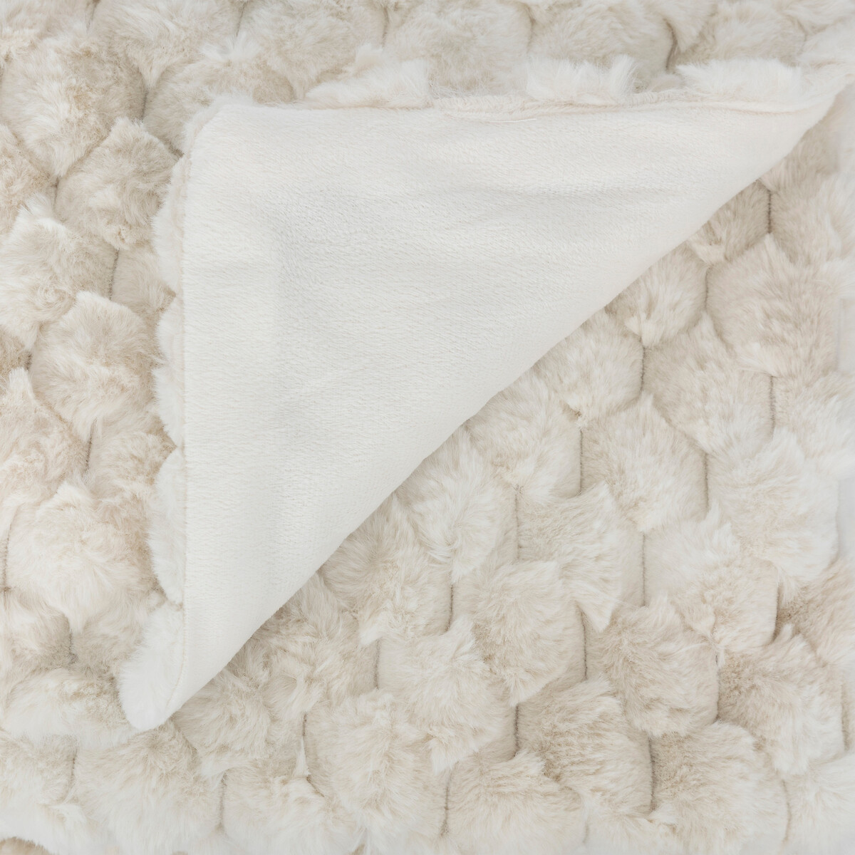 Manta de felpa beige INUIT 
