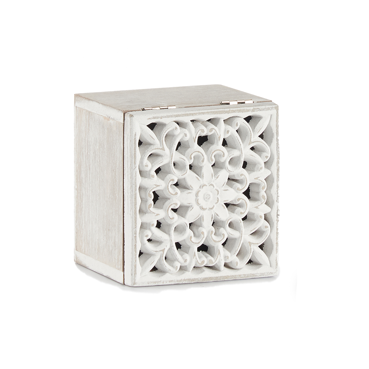 Caja Decorativa De Madera 11.5x11.5x8Cm