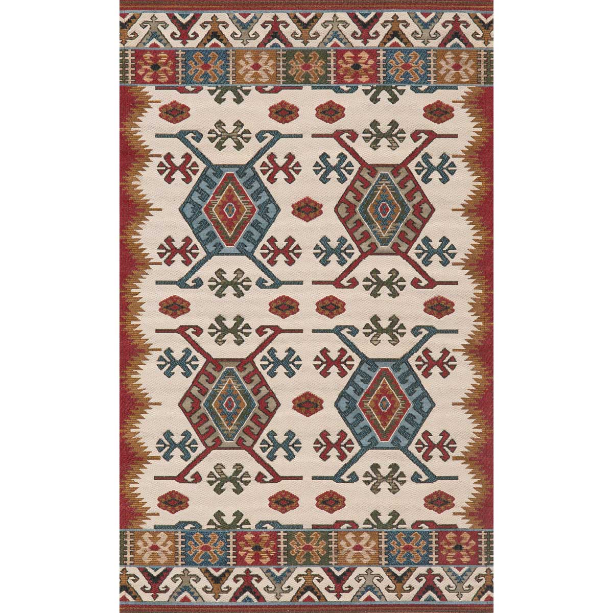 Alfombra Sunlight Ocre/Rojo 60x200Cm