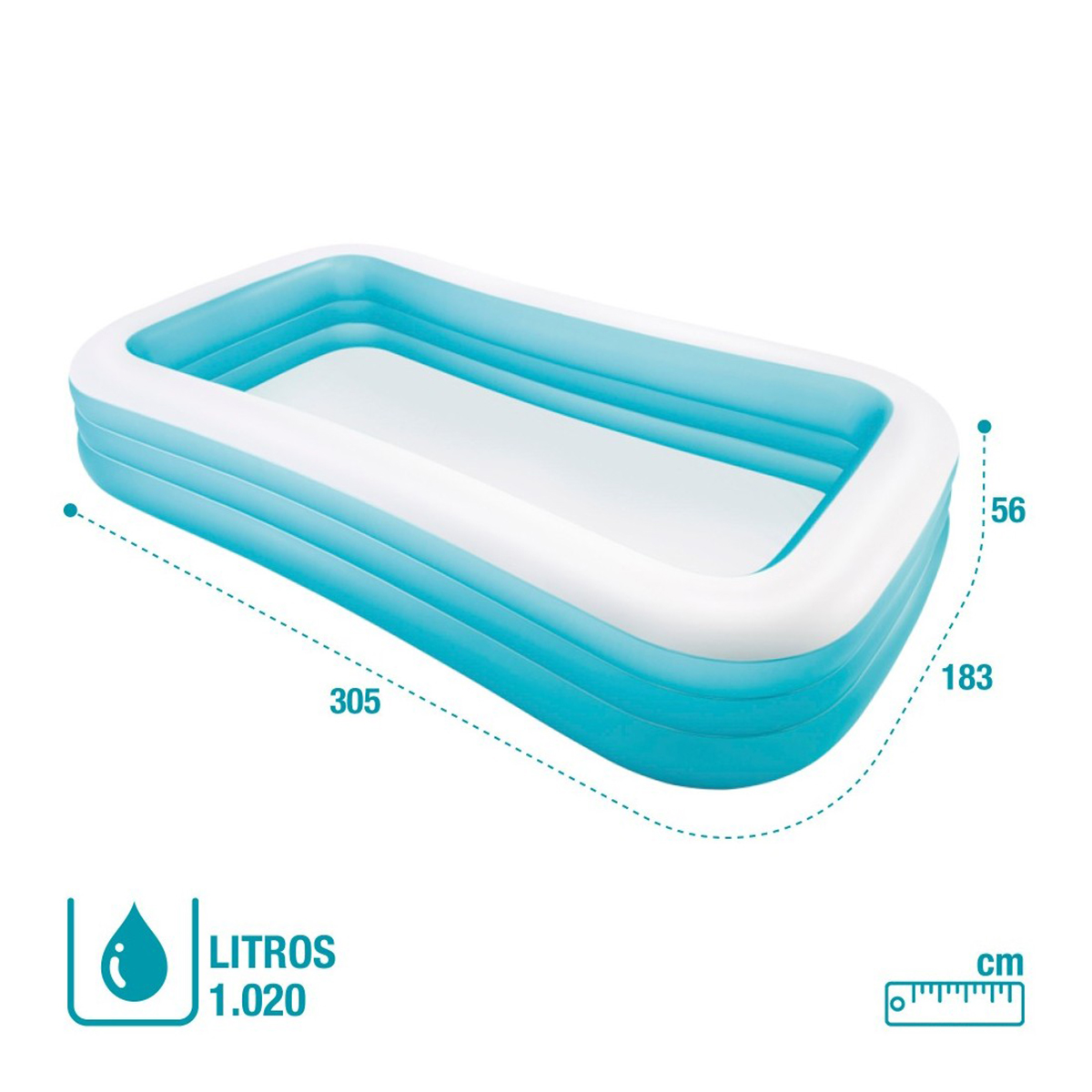 Piscina Familiar Intex 305x183x56Cm