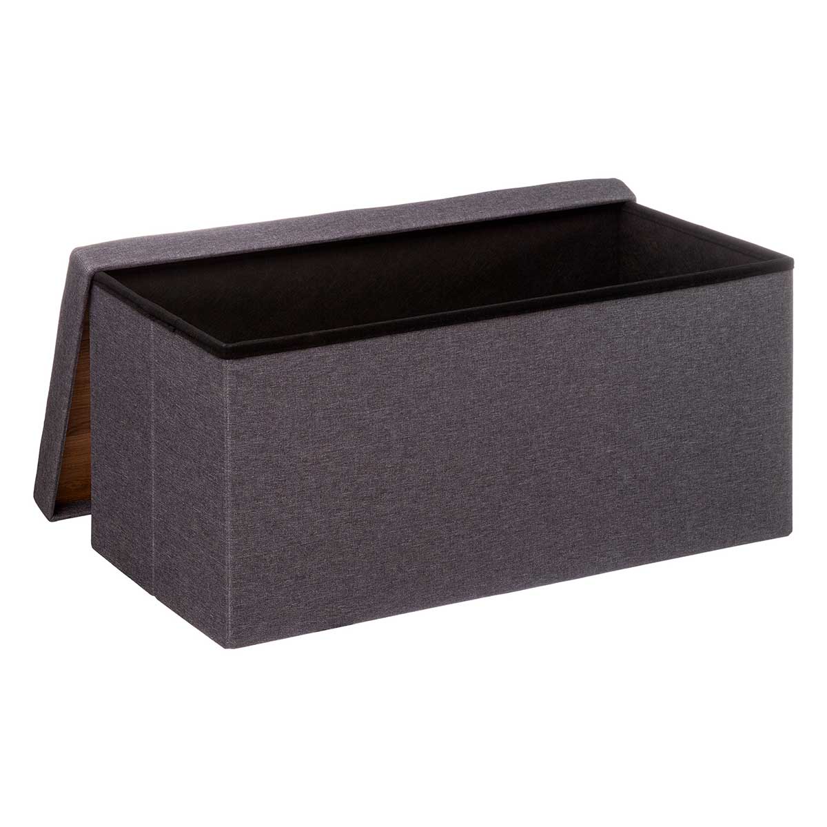 Puf De Almacenaje Gris Oscuro 76x37.5