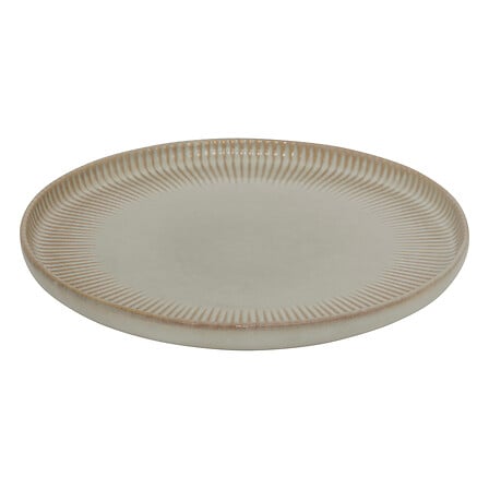 Plato llano CHLOE beige de cer&aacute;mica 27cm