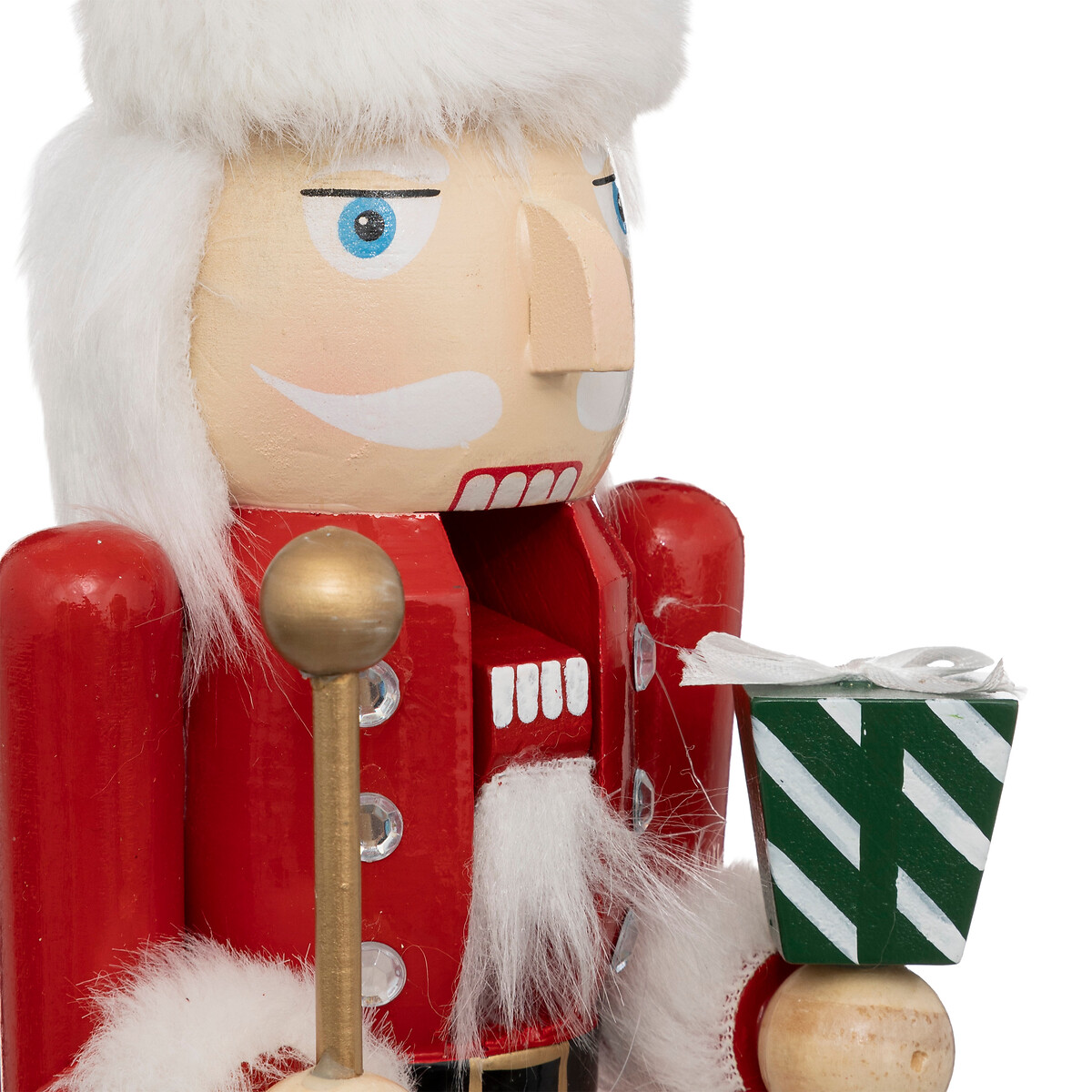 Soldado De Plomo Con Gorro Pap&aacute; Noel De Madera