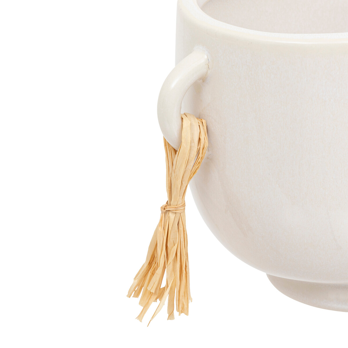 Maceta SOLEYA blanca de cer&aacute;mica 30cm