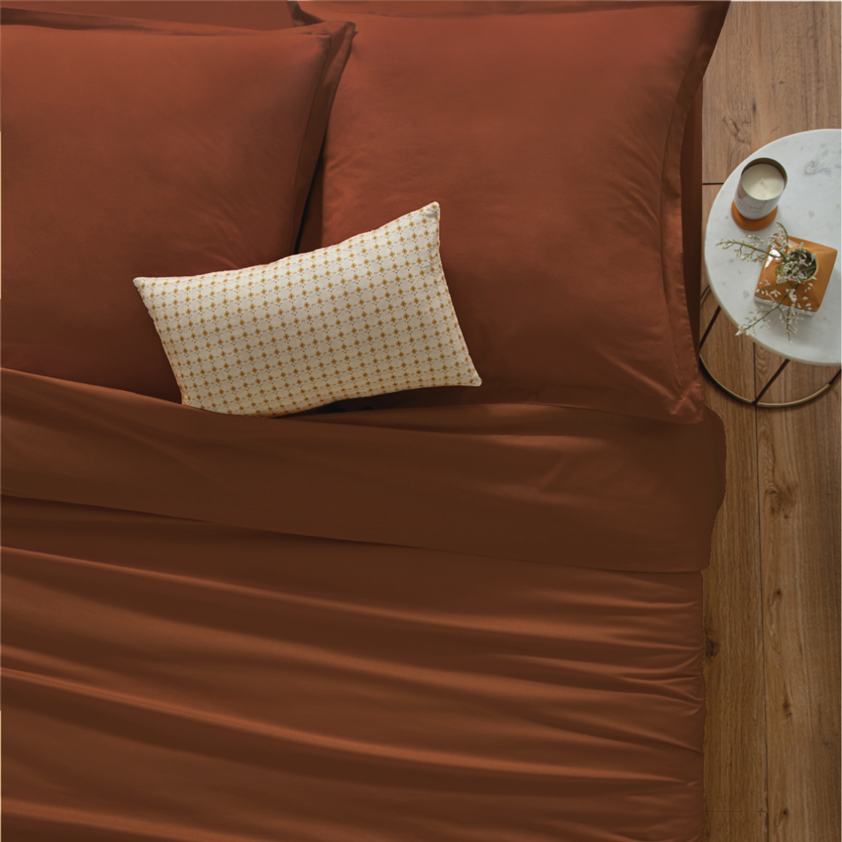 Funda para cojín terracota 63x63cm