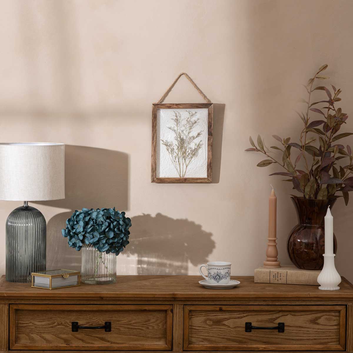 Cuadro Decorativo Jonas Flores De MDF 34.5cm