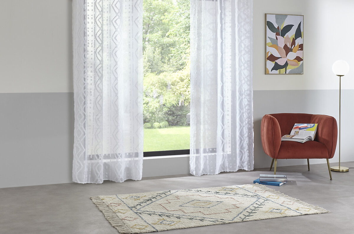 Cortina Jacquard Sama Blanco
