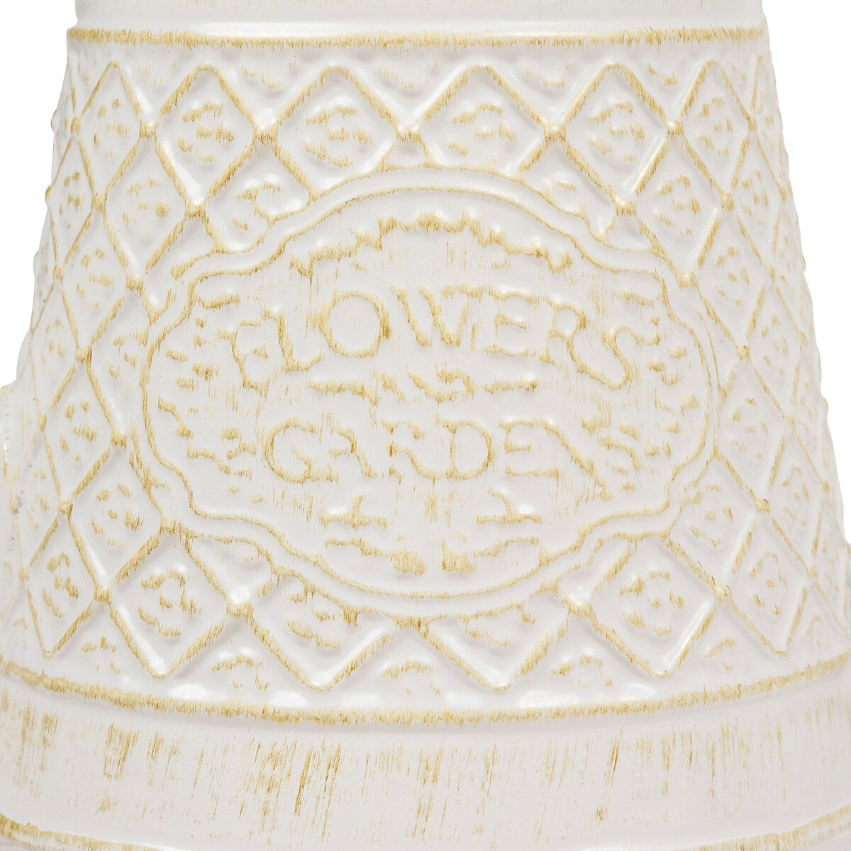 Regadera TINO de metal blanco 27x14x16.5cm