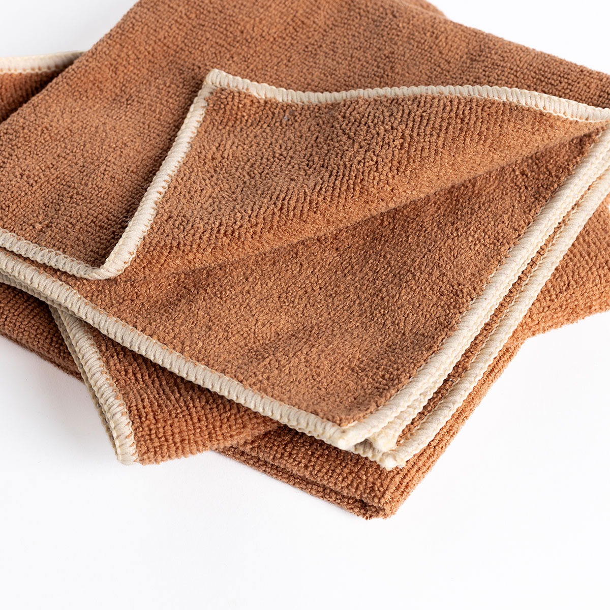 Set 3 bayas microfibra terracota 34x34cm