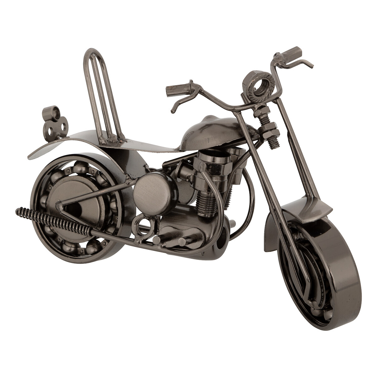 Moto decorativa IMRAN de metal plateado