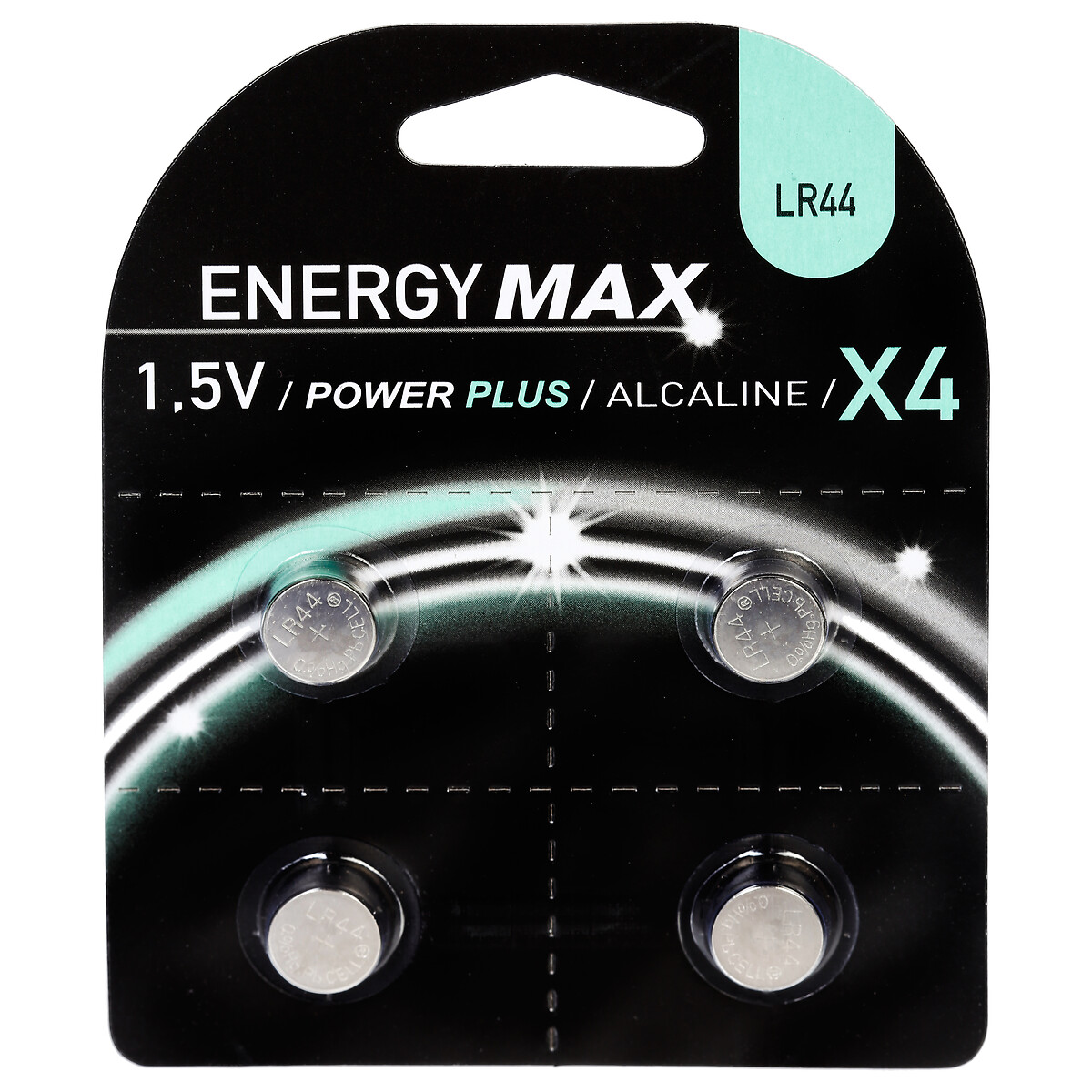Juego de 4 pilas LR44 redondas