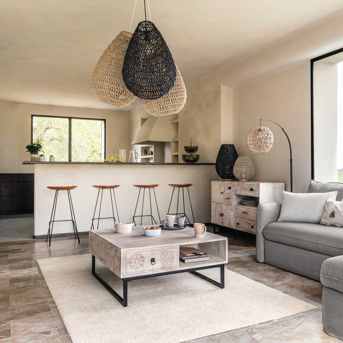 Lámpara De Mesa Etel Negra 37X55Cm