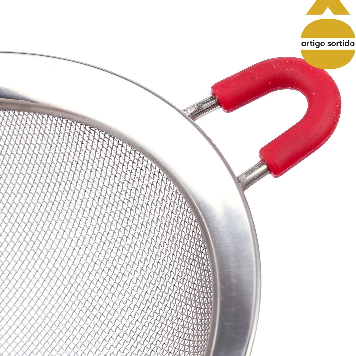 Coador Em Inox Com Cabo Silicone 20cm