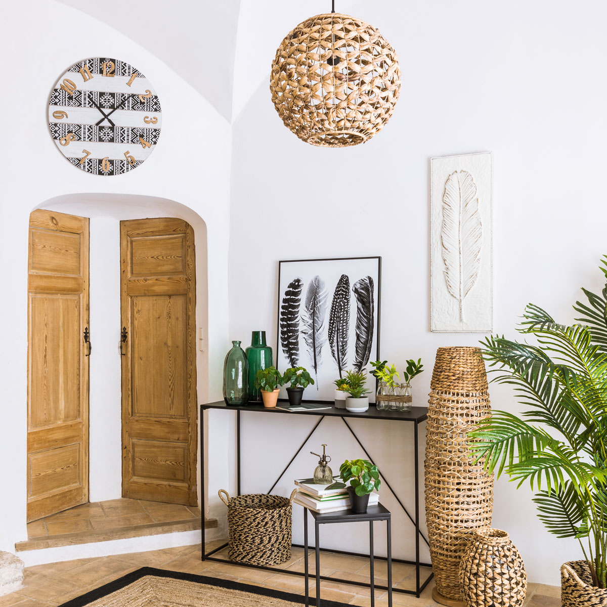 Consola Gota Preta Em Metal