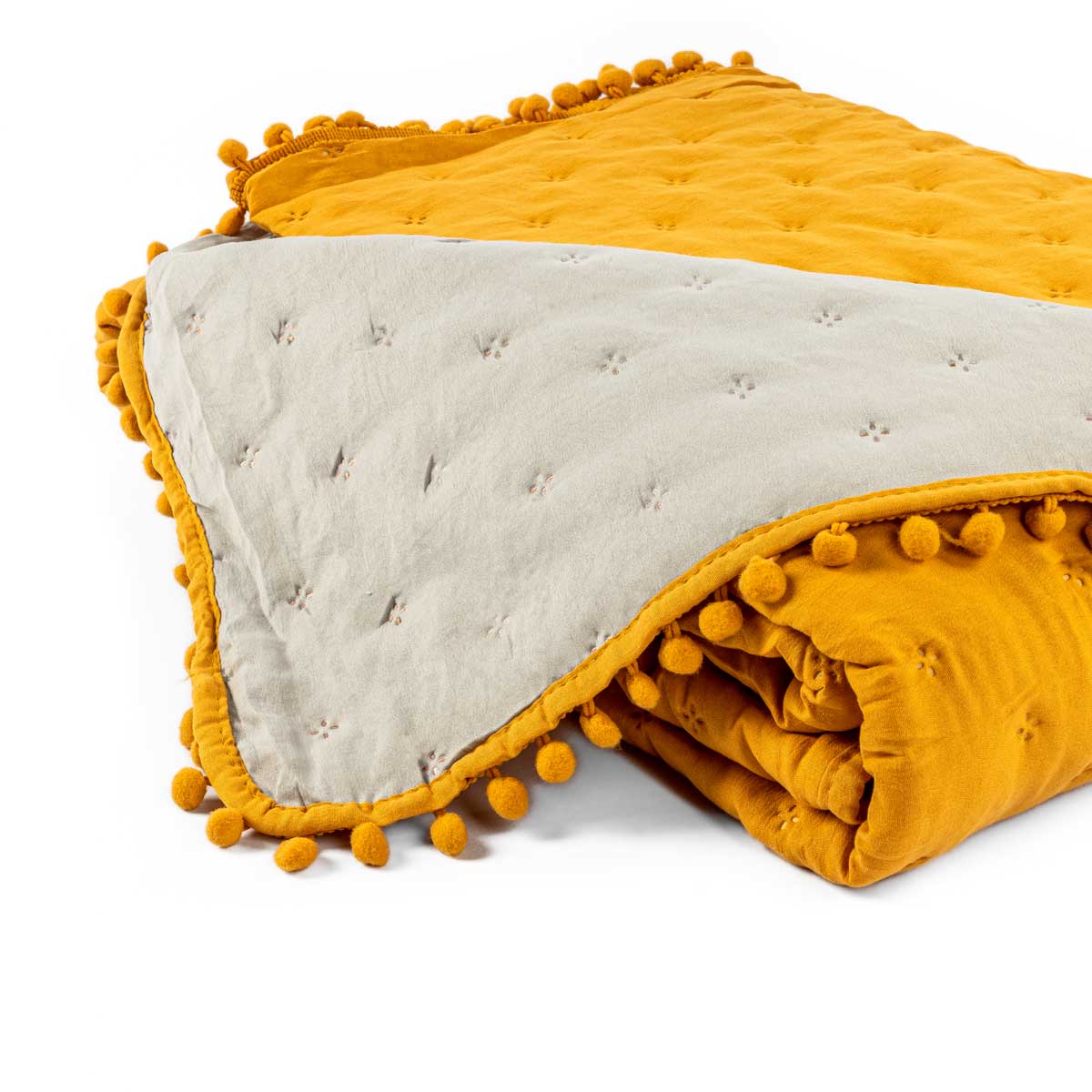 Edredón Bear Ocre/Gris 140x220Cm